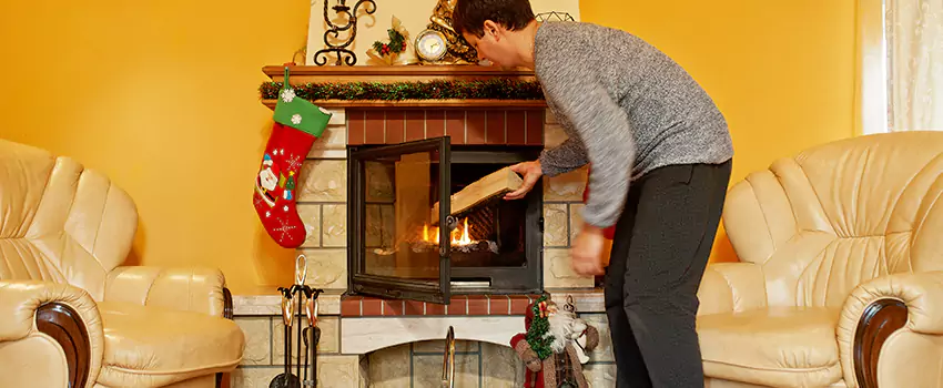Rusted Metal Fireplace Restoration in Englewood, New Jersey
