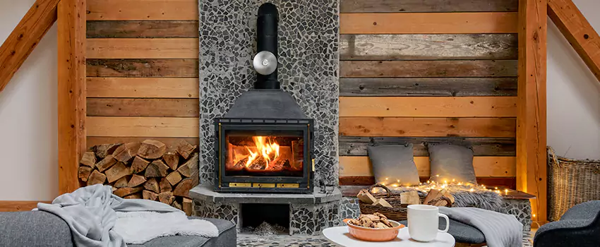 Thelin Hearth Products Direct Vent Gas Stove Fireplace Inspection in Englewood, New Jersey